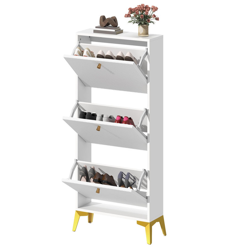 9 Pair Flip Down Shoe Storage
