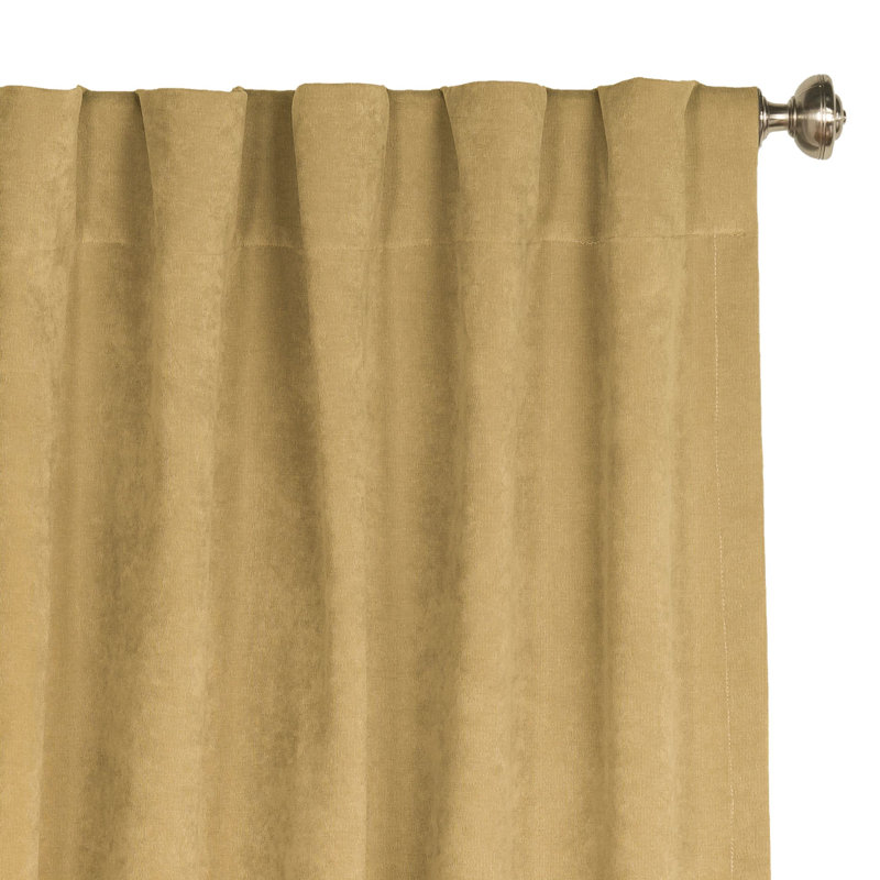Padma Semi Sheer Curtain Single Panel, Gold