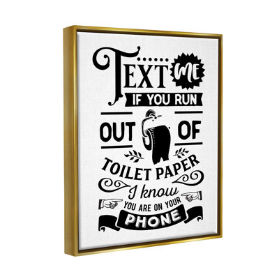 " Text For Toilet Paper Vintage Text Bathroom Sign " by Lettered And Lined