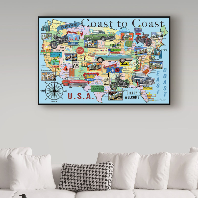« classic america », art sur toile, H 12 po x l 19 po x P 2 po