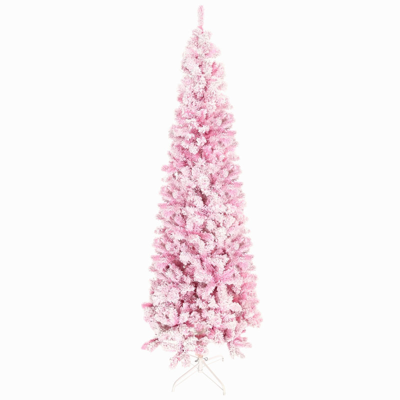 Arbre de Noël artificiel enneigé 7,5 pi de hauteur avec pin en forme de pin et branches réalistes