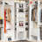 7-Tier 360° Rotating Shoe Rack, Free Standing 28-Pair Organizer White | Modern | Primary Living Space