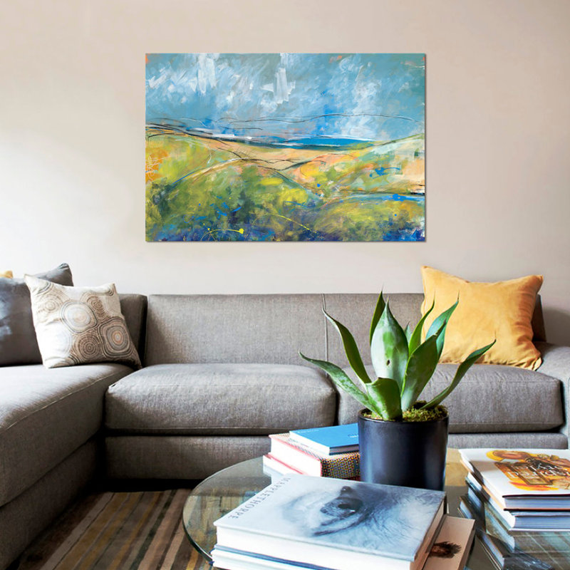 « early spring days », impression sur toile, H 18 po x l 26 po x P 1,5 po, Toile avec cadre noir, Pas de tapis