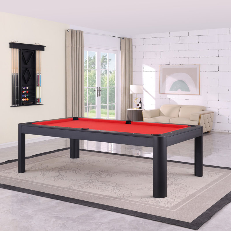 Table de billard en ardoise noire Cadora Duo, Rouge, Non, 8 pi