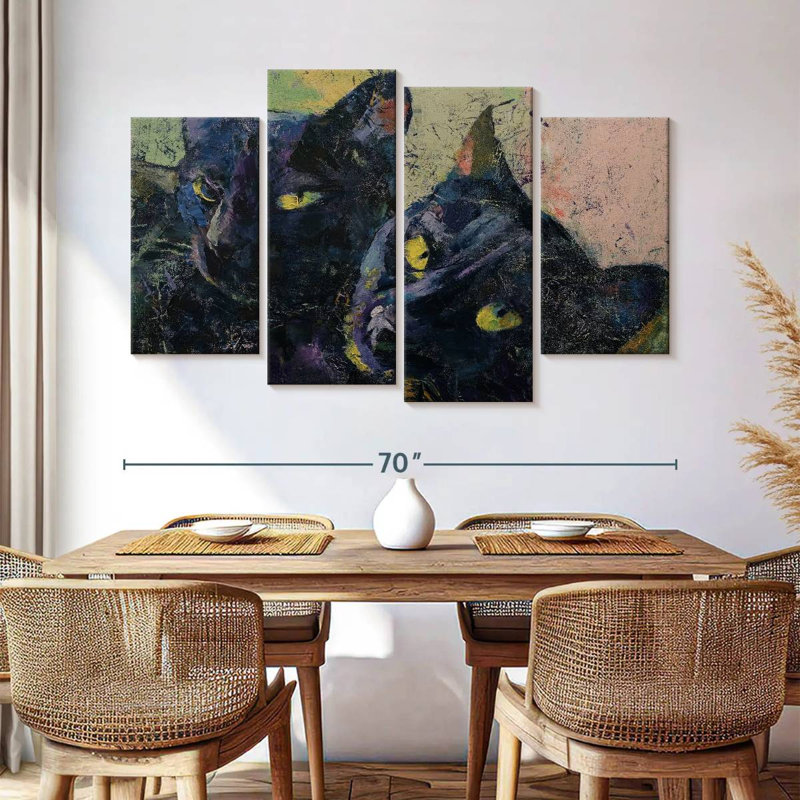 Brampt Black Cats, 42" H x 68" W