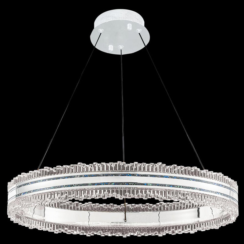 Pearl 1 - Light Chandelier, Silver/Pearl