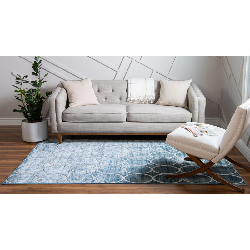Linares Geometric Hand Woven Area Rug, Rectangle 152 x 244cm