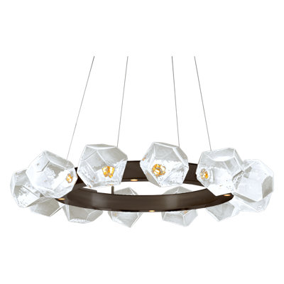 Gem 16 - Light Dimmable LED Wagon Wheel Chandelier
