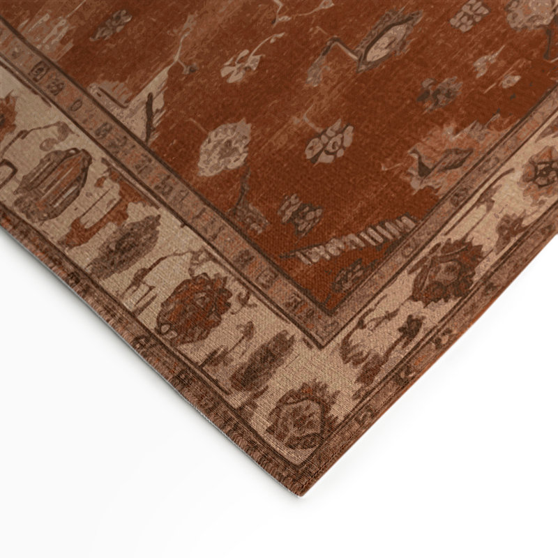 Tapis intérieur et extérieur brun Overdyed, Rectangle 9 pi x 12 pi