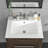 24"L x 20" W White Rectangular Single Vanity Top with Three Faucet Holes and Overflow(Top Only)-125359992