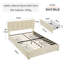 Double Size Bed Frame With 4 Storage Drawers, Platform Bed With Adjustable Upholstered Headboard, Wooden Slats Support, No Box Spring Needed, Easy Assembly-1172636273