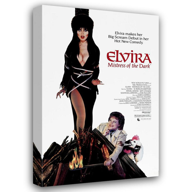 Elvira maîtresse des ténèbres, H 24 po x l 15 po