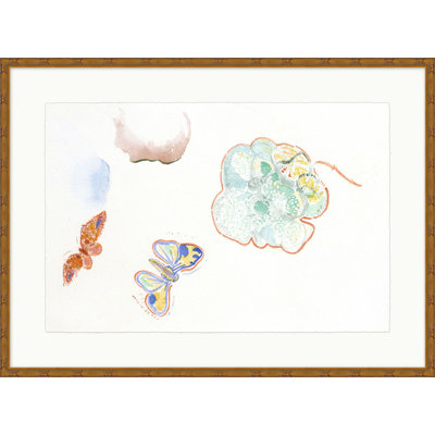 Croquis de feuille et papillon