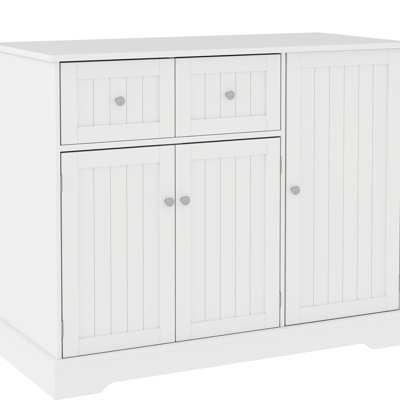 White 39.2" W Cat Litter Box Enclosure, Functions As Side Table And , Private Area, Minimizes Odors, Storage With Adjustable Shelves Drawers For Cat's Stuff X 17.7" D 31.5" H Box, Dual - Purpose Fits