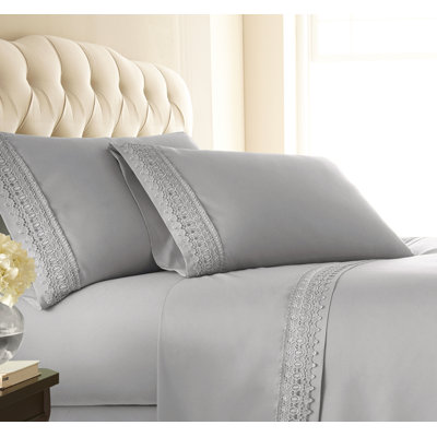 Eldon Two Microfiber Lace Pillowcases by Southshore Fine Linens