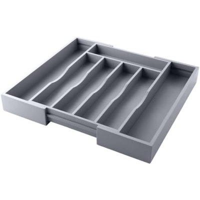 Organisateur de tiroir de cuisine en bambou extensible pour coutellerie et ustensiles
