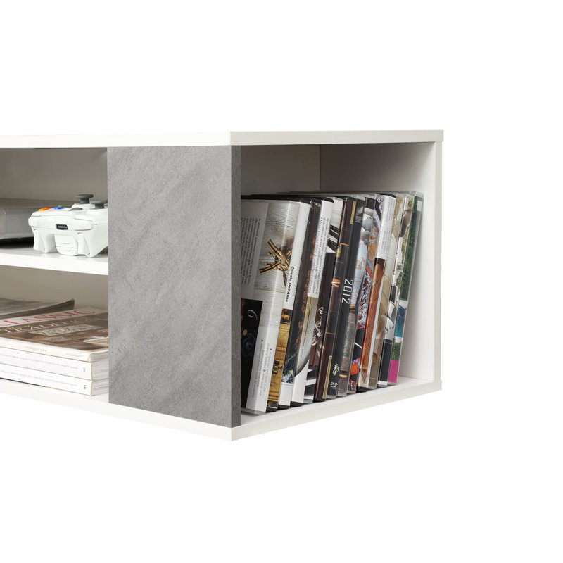 Meuble télé flottant pour téléviseur de 55 po ou moins, Gris