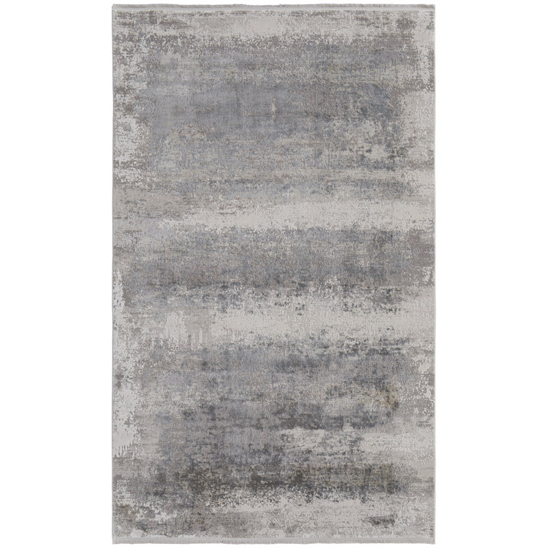 Tapis gris clair à motif abstrait Whitten, Rectangle 13 pi x 20 pi