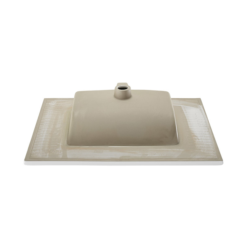 White Ceramic 31" Vanity Top Sink with Centerset Faucet Holes