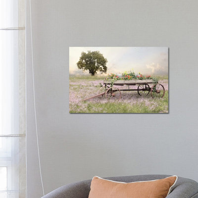 Flower Wagon At Sunset by Lori Deiter - Print on Canvas