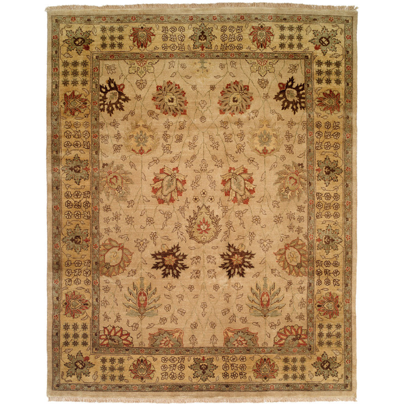 Tapis ivoire noué à la main Cabo, 4 pi x 6 pi