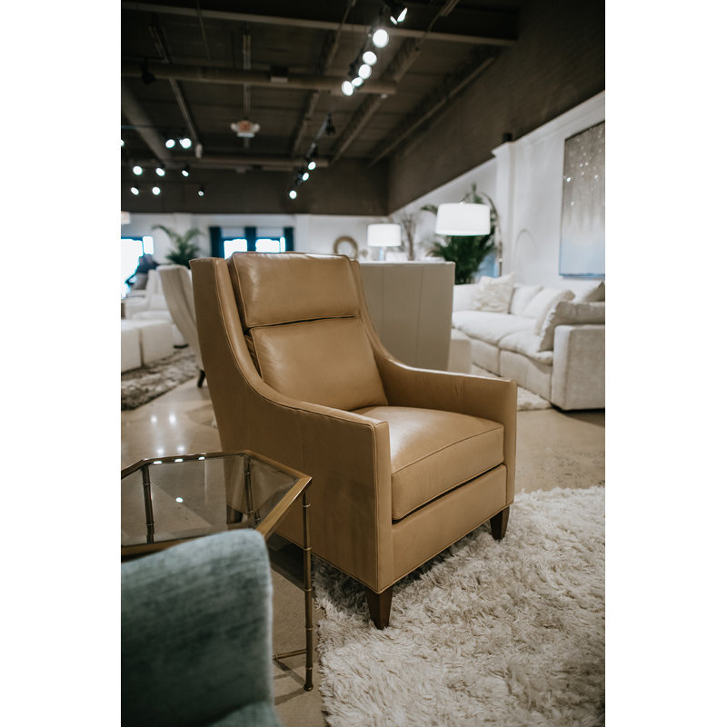 Upholstered Armchair, Weathered Gray, Salvador Asphalt