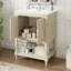 Meuble-lavabo de luxe moderne de 24 po avec lavabo en céramique, tablette ouverte et rangement fermé pour un design élégant-129184373
