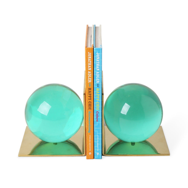 Globo Bookend Set, Green