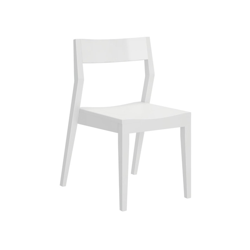 Linzy 18.5'' H Solid Wood Side Chair, White