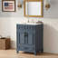 Meuble-lavabo de 24 po avec lavabo en céramique, armoire de rangement en bois massif avec portes à fermeture douce, style rétro-1723757330