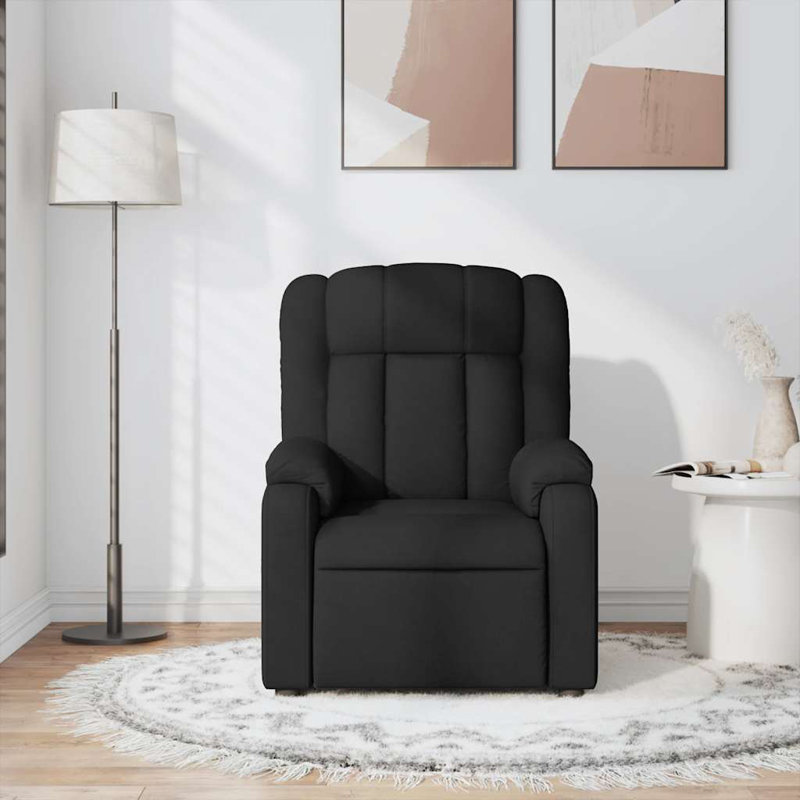 Fauteuil inclinable de massage vidaXL, réglable, en tissu, Noir, Manuel