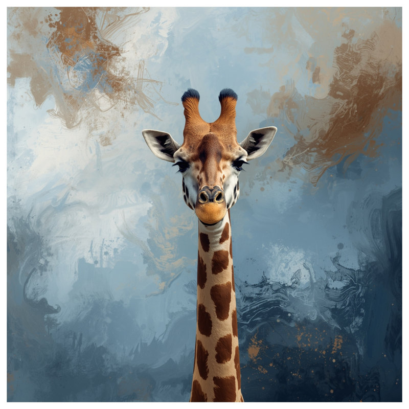 Rideaux de fenêtre à motif de girafes abstraites, voilages et rideaux occultant - 1 panneau, Blockout, 50" x 80" - 1 Panel