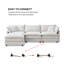 105" Modular Sectional Couch, Upholstered Chenille Fabric Sofa, 3 Seater with Ottoman-1680249760