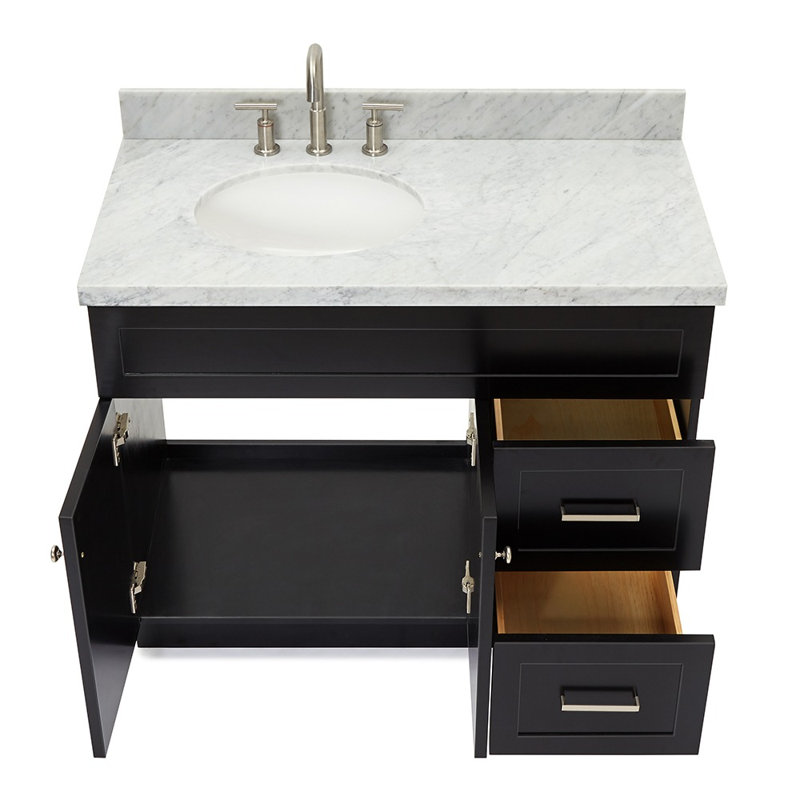 Ensemble de meuble-lavabo simple 43 po Abell, Noir