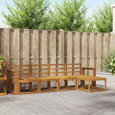  Outdoor Sofa Set Solid Acacia Wood Furniture Garden Terrace Lounge