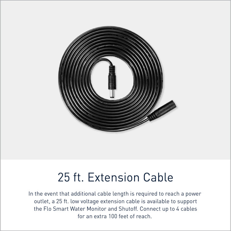 Smart Water Monitor and Shutoff 25-ft Extension Cable