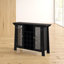 Console en métal Firat avec porte-bouteilles pour 12 bouteilles, armoire pour le bar pour spiritueux avec porte-verres, table de canapé avec tablettes de rangement pour bar, buffet et salon