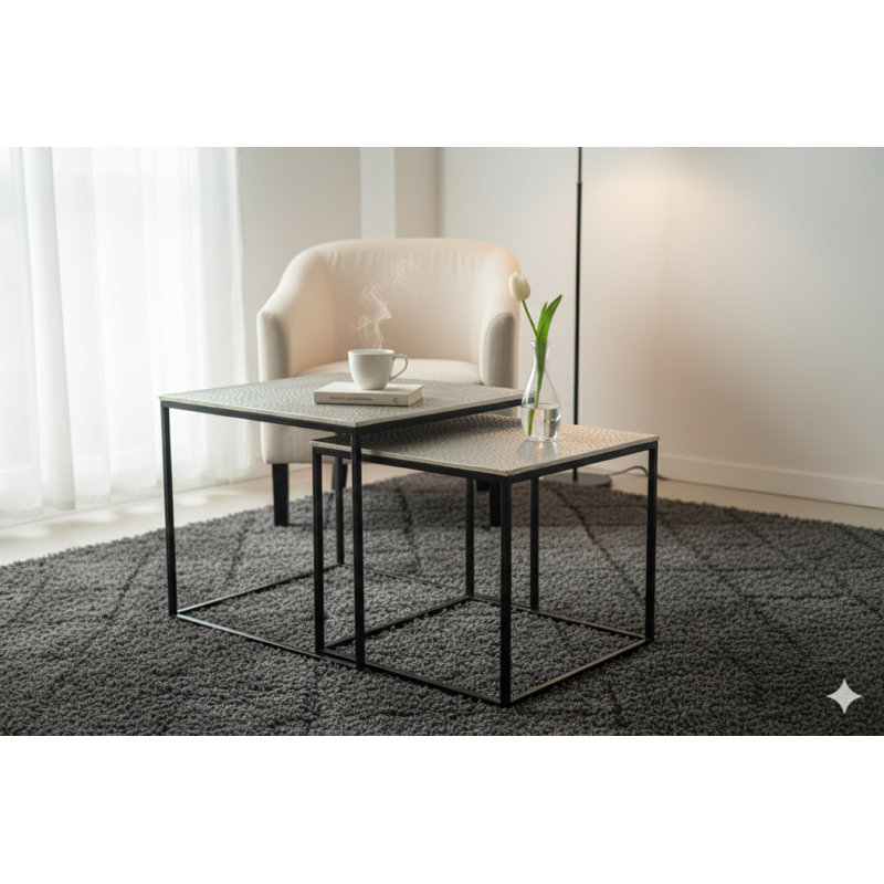 Saffra Hammered Nesting Tables Set Of 2