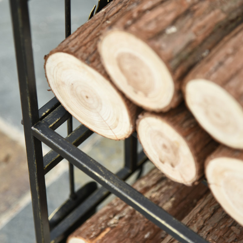 51.5cm W Metal Log Rack