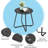 2 Outdoor Side Tables With Flower Cut Outs, Weather Resistant Steel Patio Side Table,  Round Outdoor End Table Metal Side Table For Patio Yard Balcony Garden-1250926286-1250926281