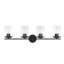 Éclairage pour salle de bain 4 lumières Savoy House Marshall 
Noir mat-552877411