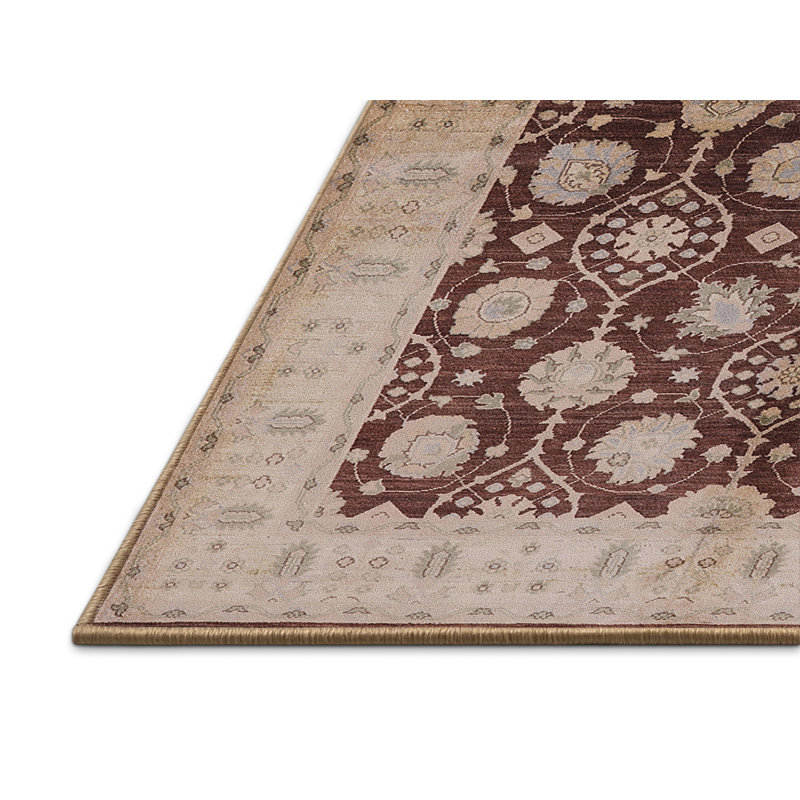 Tapis oriental crème / bronze Sighrik, Rectangle 5 pi x 8 pi