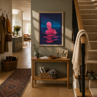 Figure In Neon Waters Modern - Print
