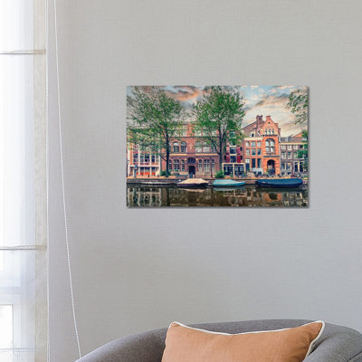 Amsterdam In The Evening by Manjik Pictures - Gallery-Wrapped Canvas Giclée on Canvas
