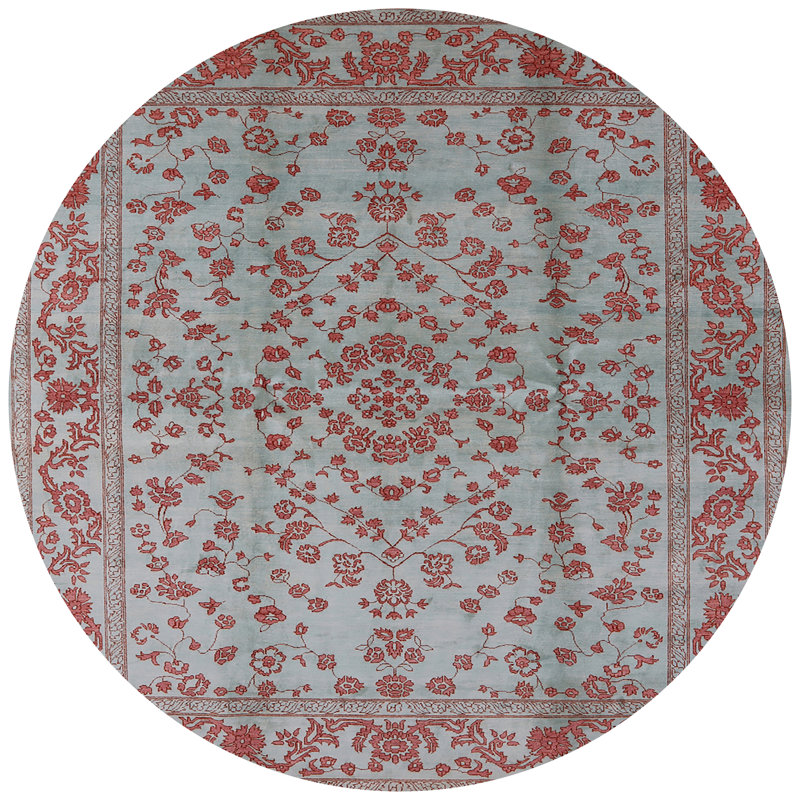 Tapis oriental gris / rouge Chappel, Rond 5 pi