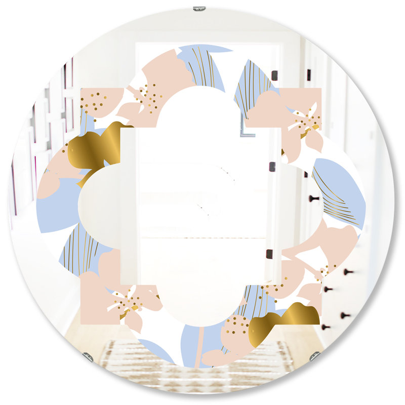 Miroir mural Quatrefoil Foliage, H 31,5 po x l po