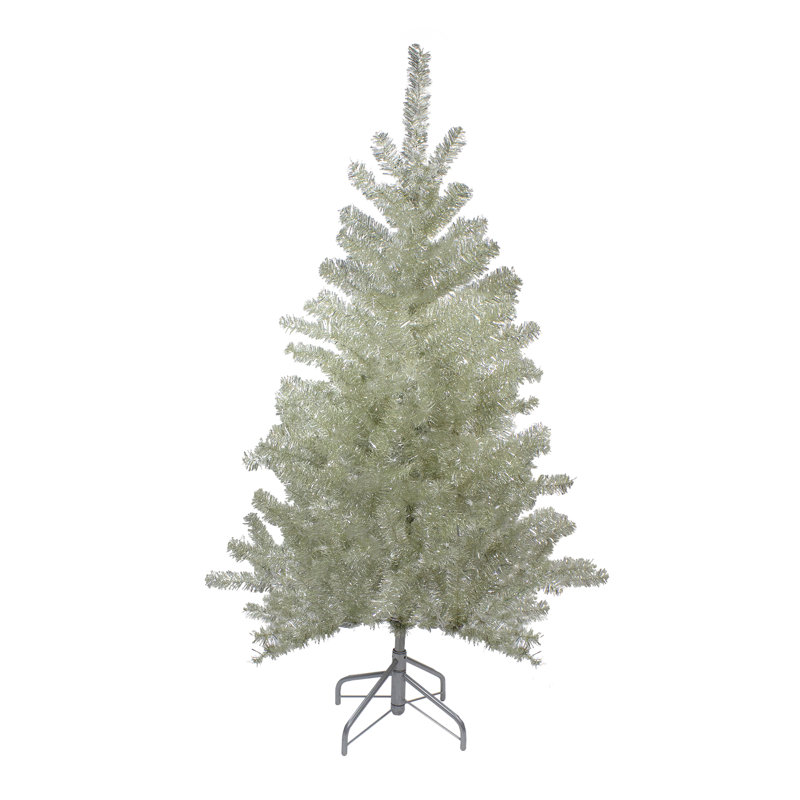 Sapin de Noël artificiel transparent champagne 4,5 '-non éclairé