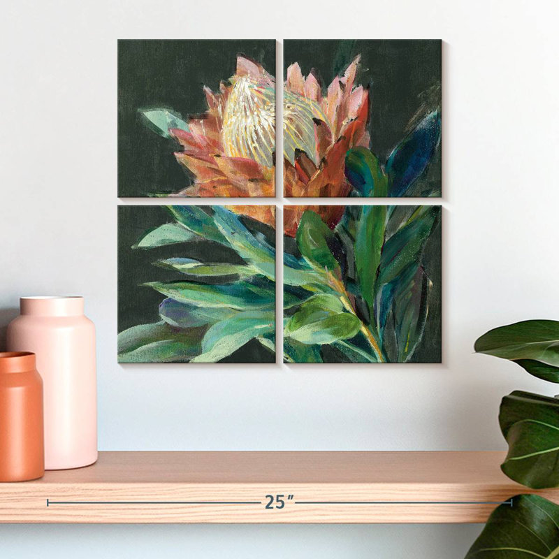 Harnek Deep Protea, 18" H x 18" W