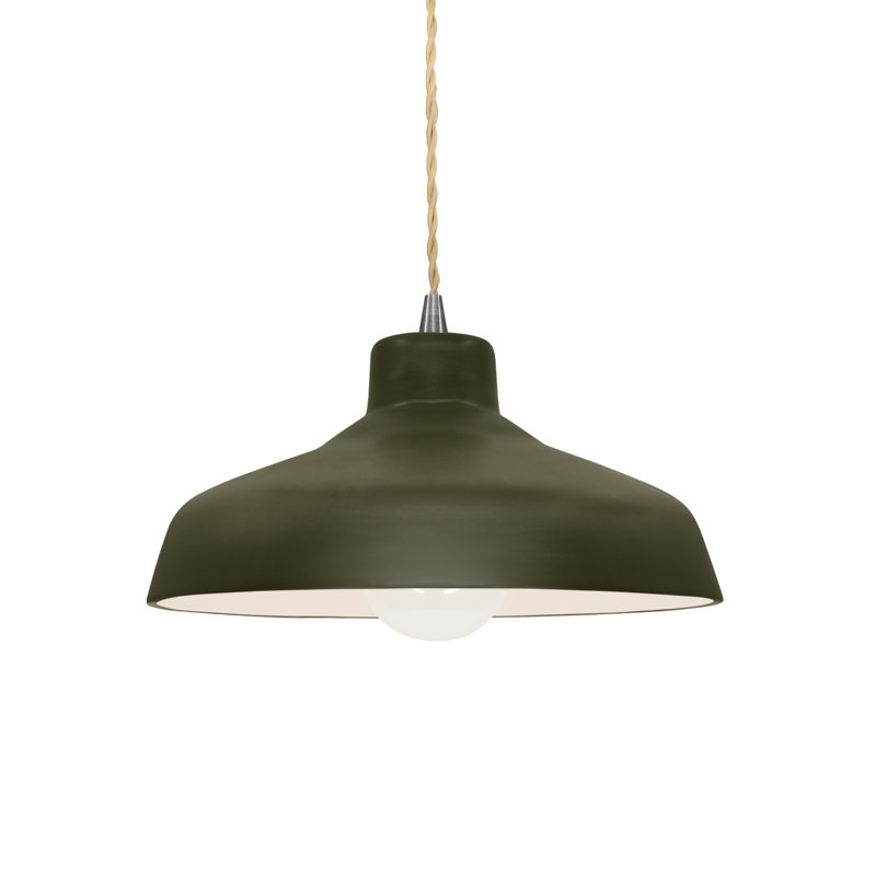 Gela 1 - Light Dome Pendant, 5.75" H x 11.5" W x 11.5" D, Brushed Nickel