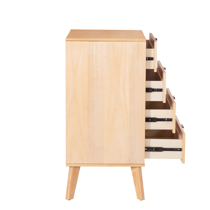 Commode 4 tiroirs Mathiatis, Naturel